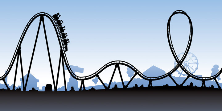 Illustration of a roller coaster