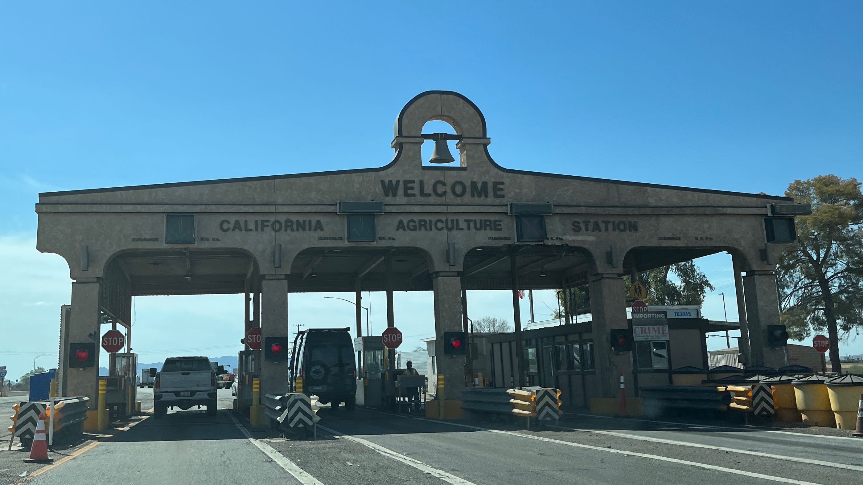 Photo of the California agricultural station on the highway